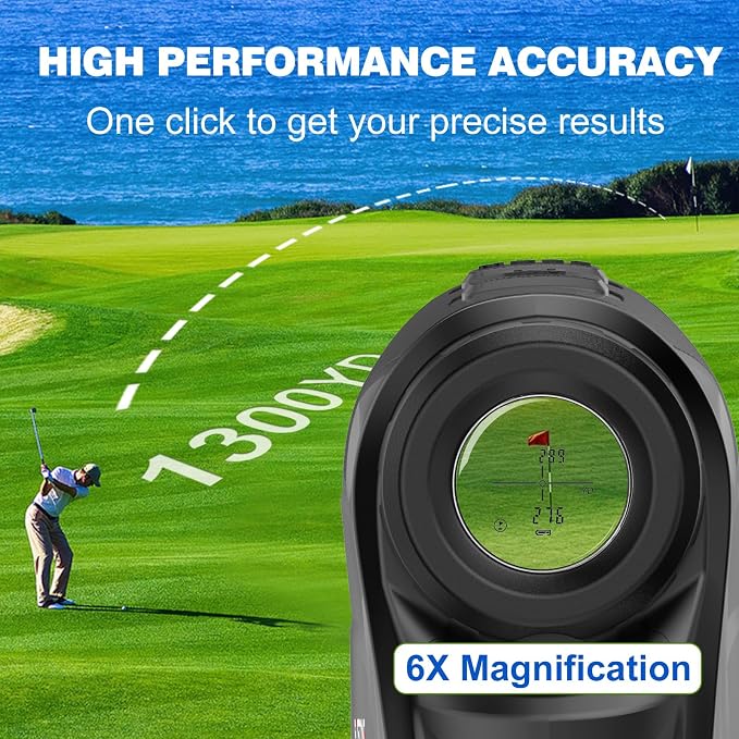 Precision Laser Rangefinder for Golf & Hunting, 800/1000/1300 m Range, 6X - Image 4