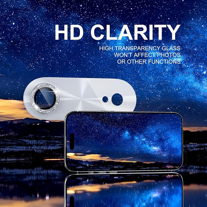 Choiche Compatible for iPhone 17 Air Camera Lens Protector, Bling Camera Cover - Image 6