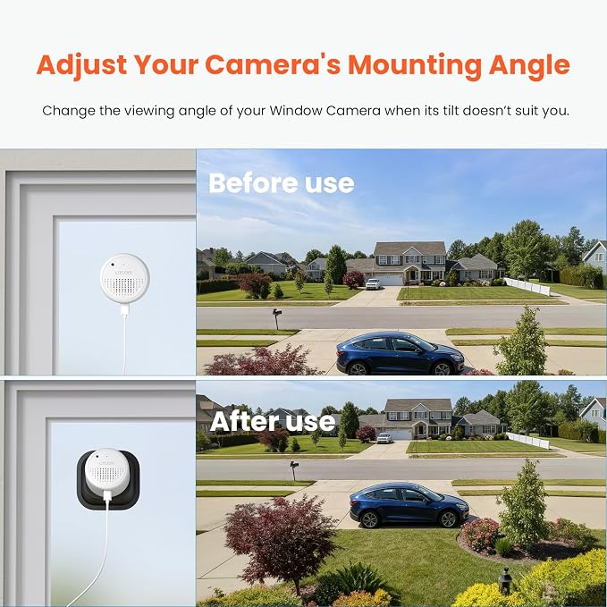 No Drill Window Mount for Litokam Window Camera, Adjustable Angle Tilt - Image 4