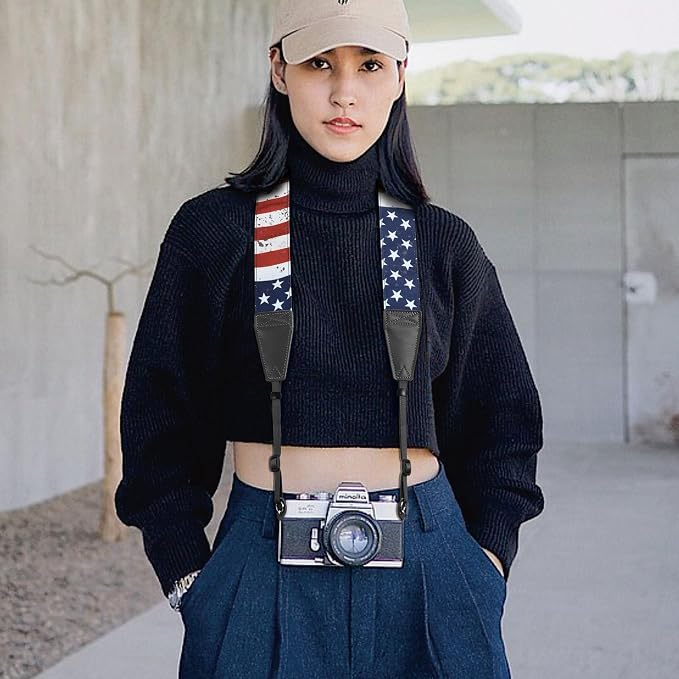 Padwa Lifestyle American Flag Print Camera Strap - Image 5
