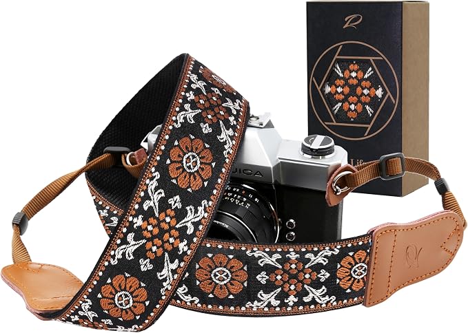 Padwa Lifestyle Brown Flower Camera Strap by PadwaLifestyleCameraStrap