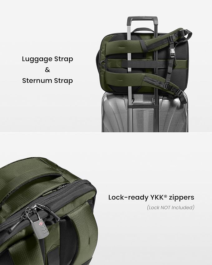 tomtoc Travel Backpack 40L, TSA Friendly Flight Approved Carry-on Luggage Hand - Image 9