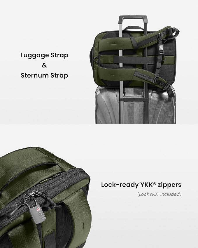 tomtoc Travel Backpack 28L, TSA Friendly Flight Approved Carry-on Luggage - Image 9