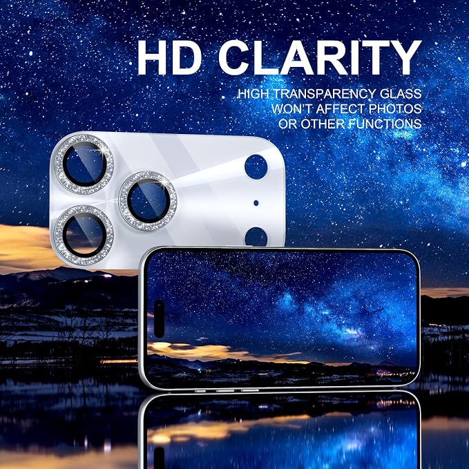 Choiche Compatible for iPhone 17 Pro Camera Lens Protector, Bling Camera Cover - Image 6