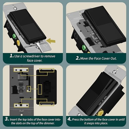 TOPGREENER Kalide Dimmer Light Switch, LED Dimmer Switch, Full Range Dimming - Image 7