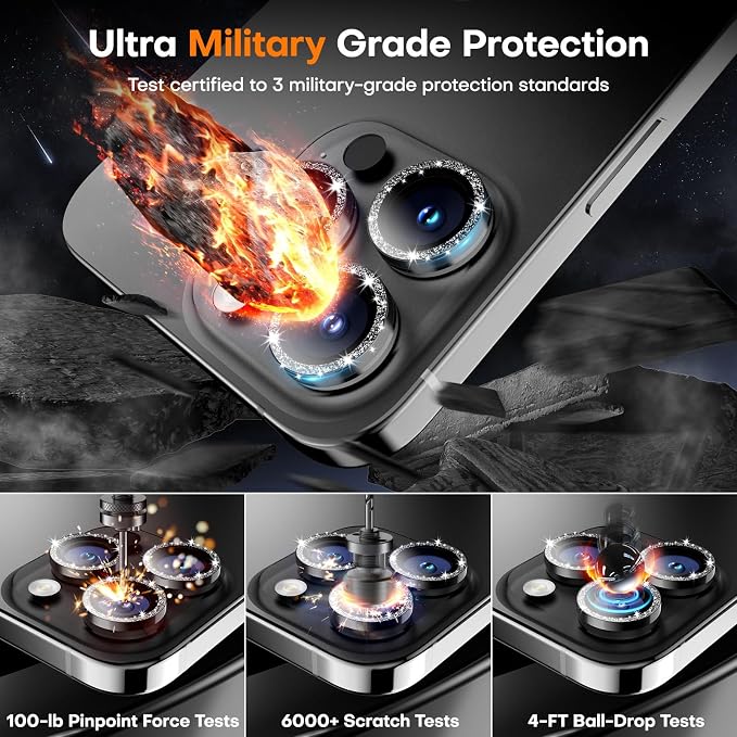 for iPhone 16 Pro/iPhone 16 Pro Max Camera Lens Protector, Tempered Glass - Image 5