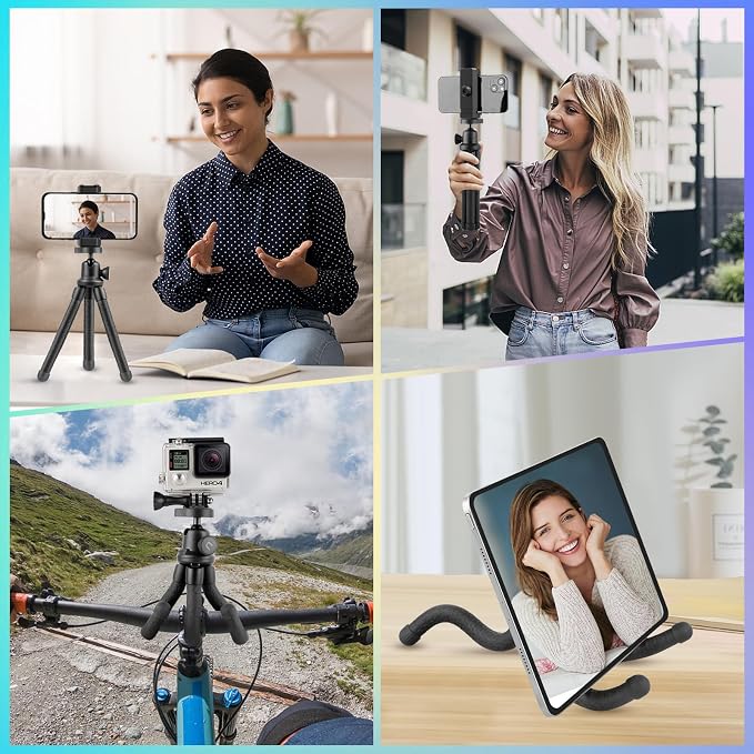 UBeesize Phone Tripod, UBeesize 12 Inch Flexible Cell Phone Tripod Stand Holder - Image 5