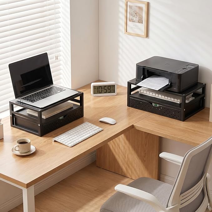 WALI Monitor Stand Riser with Drawer, Desk Organizers and Accessories - Image 3
