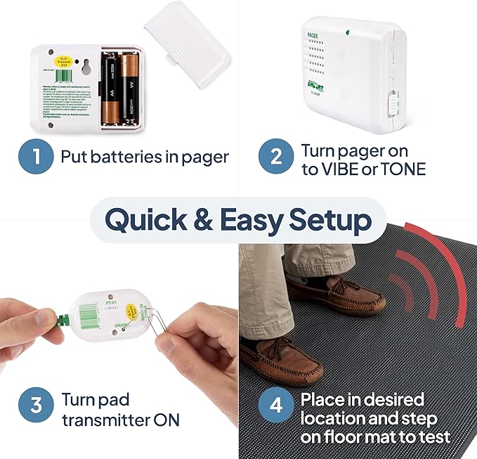 Smart Caregiver Floor Mat Alarm and Pager System - Image 5
