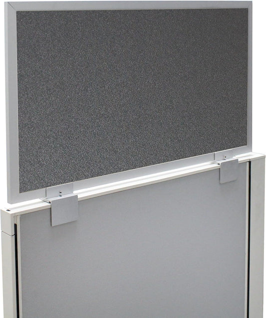 OBEX Acoustical Cubicle Privacy Screen Extender Desk Panel & Office Divider, Add Separation & Block Noise, 18" x 48", Graphite