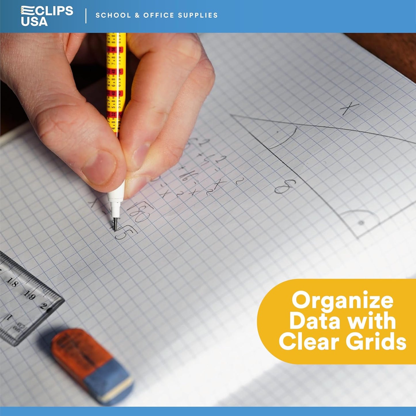 Composition Notebooks, Quad Ruled, Graph Paper Composition Notebook, Graph Composition Notebook, 100 sheets, 9.75″ x 7.50″ (12 Pack)