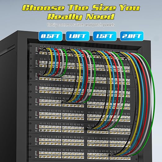 2 Feet Cat6 Patch Cables, Solid Pure Copper Patch Cord, Cat 6 Ethernet Cable - Image 6