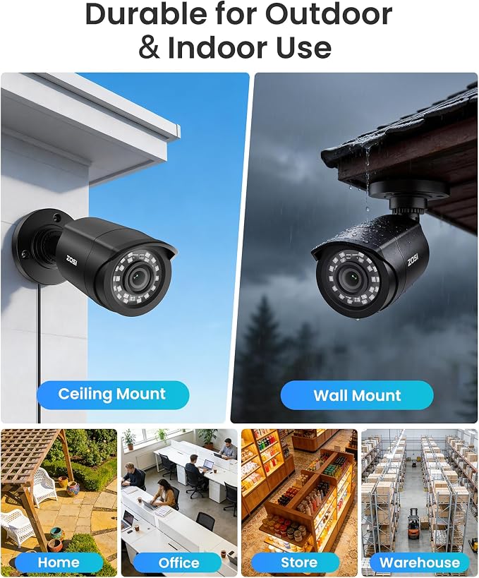 ZOSI 3K Lite 16 Channel Security Camera System Outdoor, AI Human Vehicle - Image 4