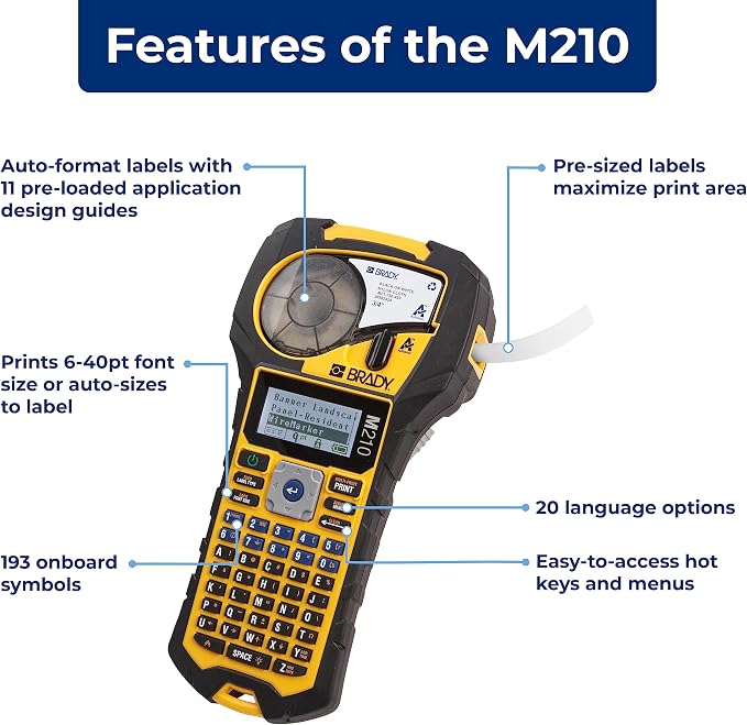 Brady M210 Portable Label Printer Kit - Image 2