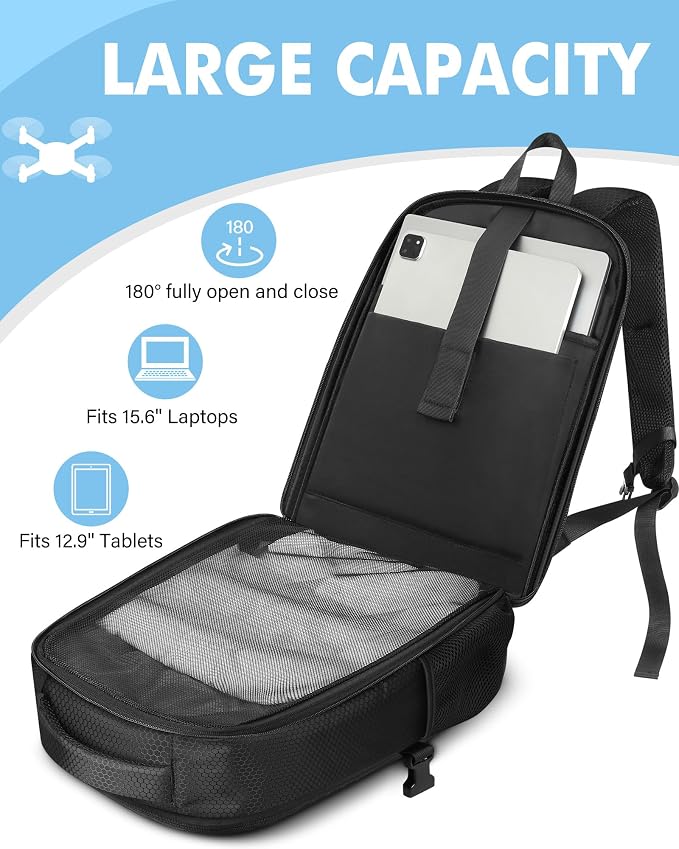 PEKREWS Mini 4 Pro Case, Mini 3/4 Pro Waterproof Hard Carrying Case, Large - Image 6