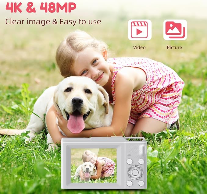 Digital Camera, FHD 4K Digital Point and Shoot Camera - Image 2