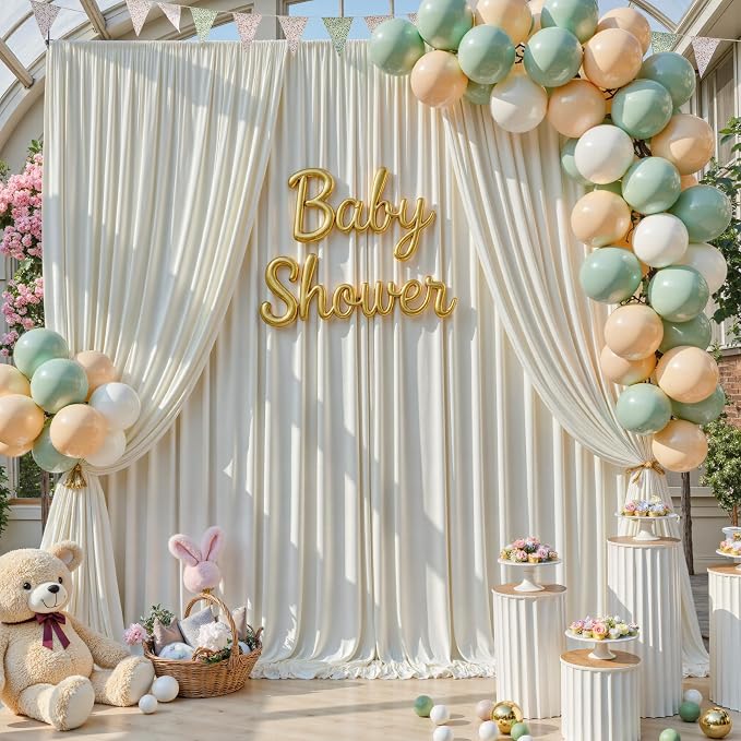 30ftx15ft Ivory Backdrop Curtains - Image 7