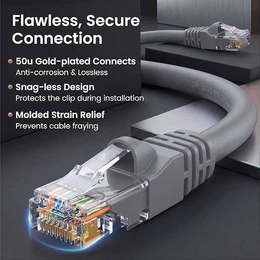 GEARit Cat 6 Patch Cables 3 ft Gray Cat6 Patch Cables 3ft Gray/Ethernet Patch - Image 4