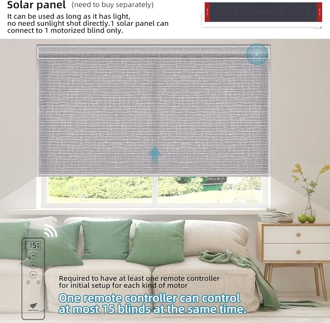 SmartWings Motorized Light Filtering Shades, Work - Image 2