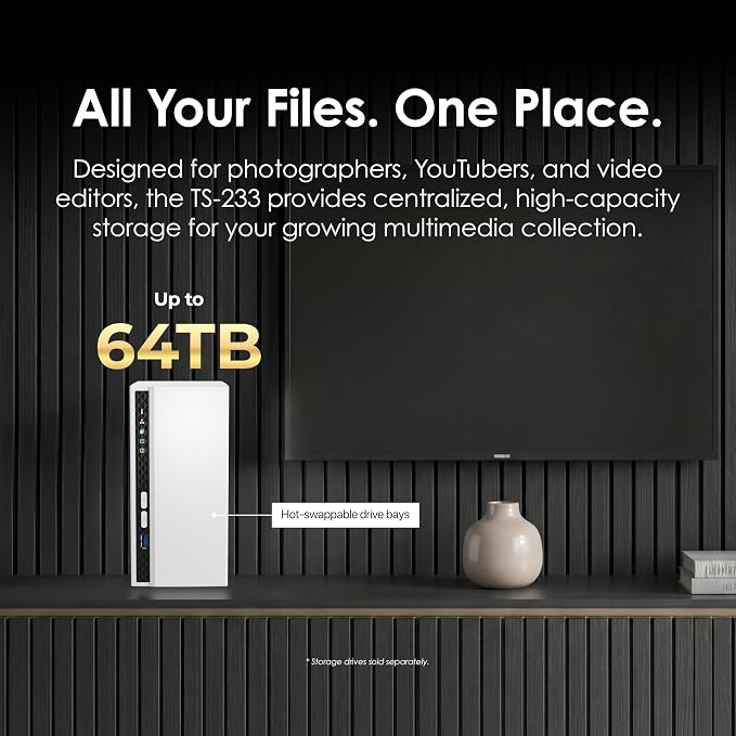 QNAP TS-233-US 2 Bay Affordable Desktop NAS - Image 3