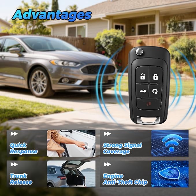 Key Fob 2Pcs 13504199 Compatible - Image 7