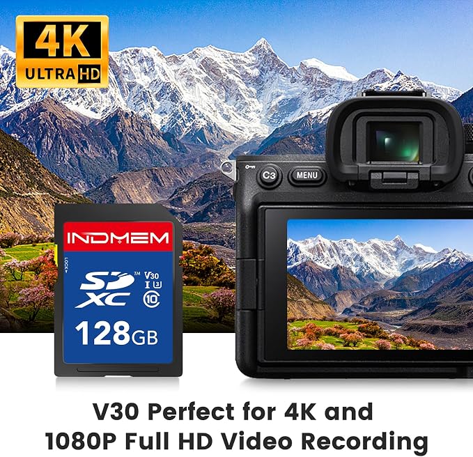 128GB SD Card, High Speed up to 90M/S, SDXC UHS-I Memory Cards, Full HD & 4K - Image 3