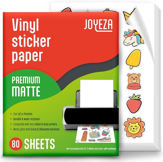 JOYEZA Premium Printable Vinyl Sticker Paper by JOYEZA