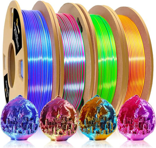 LOVOON 3D PLA Filament 1.75mm Bundle, Tricolor 3D Printer Filament Bundle by LOVOON