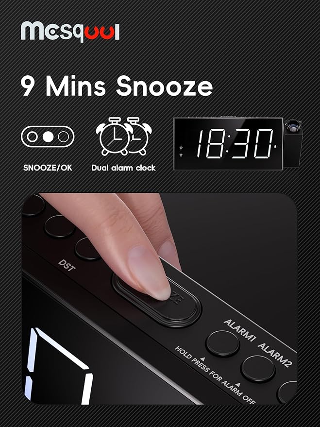 Mesqool Digital Projector Alarm Clocks - Image 8