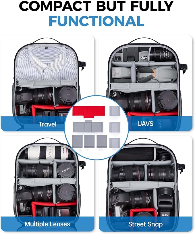 BAGSMART Camera Bag for DSLR, Waterproof Camera Backpacks for Photographers - Image 5