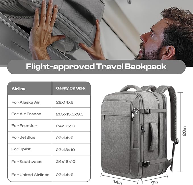 Travel Laptop Backpack, Extra Large 40L-50L Backpack, Laptop Backpack - Image 2
