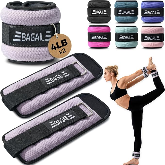 BAGAIL Ankle Wrist Weights for Women & Men, One Pair of 1/2/4/6/8/10 LBS by BAGAIL