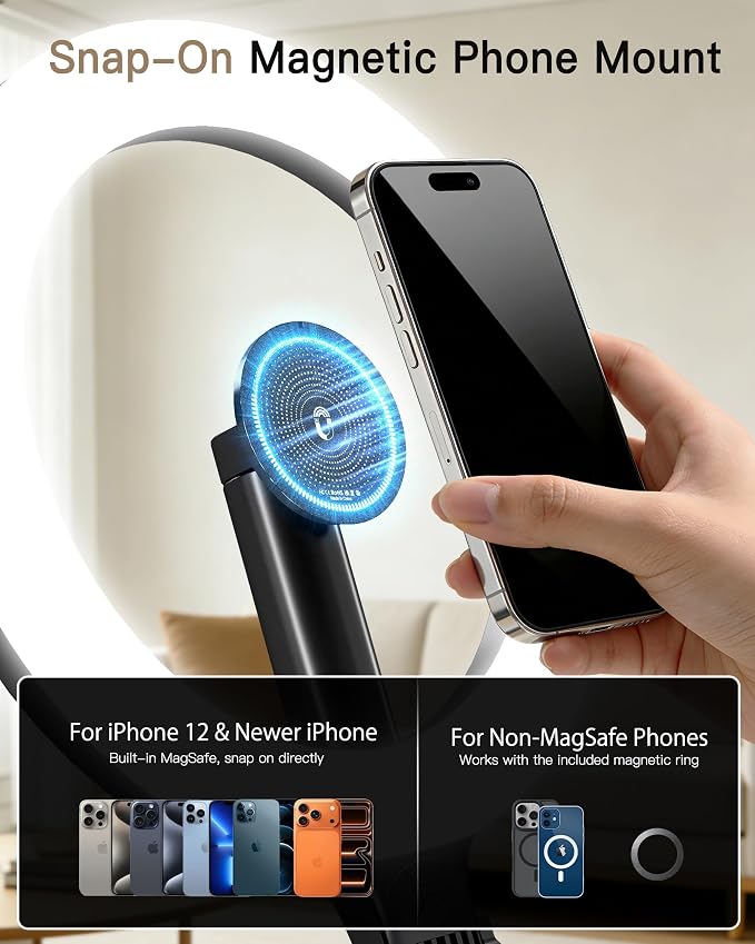 NiceVeedi 10.2” Magnetic Desk Ring Light - Image 3