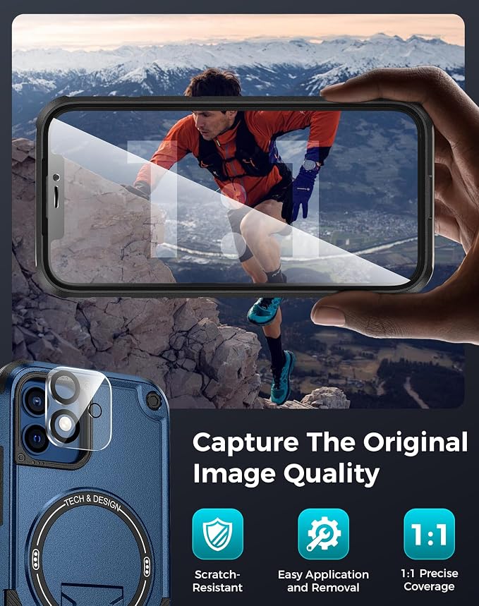 Goton for iPhone 12 Case with Privacy Tempered Glass Screen Protector & Camera - Image 7