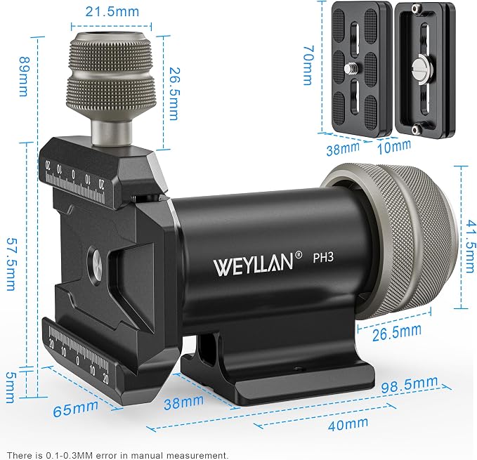 WEYLLAN PH3 MonoGimbal Head for Tripod Monopod, CNC All Metal Side Saddle - Image 6