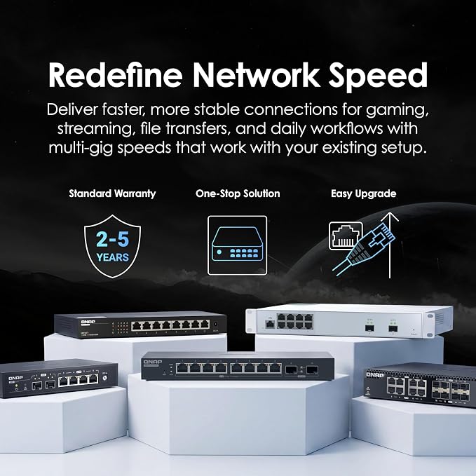 QNAP 10-Port Multi-Gigabit Lite-Managed Network Switch, 2 x 10GbE Base-T & 8 x - Image 8