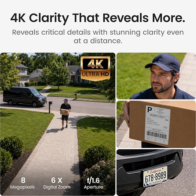 aosu SolarCam D1 Max, 4K Solar Security Cameras Outdoor Wireless, 360° Pan & - Image 3