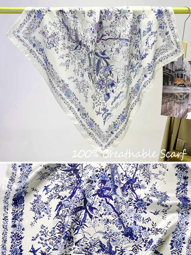 Silky Scarf for Women Lightweight Satin Bandanas Neck Hair Wrap For Sleeping - Image 4