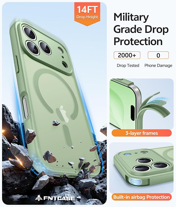 FNTCASE for iPhone 17 Pro Case: Translucent Matte Cases - Image 5