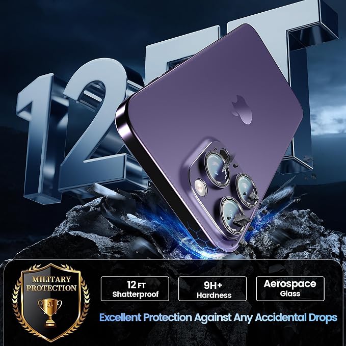 CACOE Camera Lens Protector for iPhone 14 Pro/14 Pro Max/16 Pro/16 Pro Max - Image 5