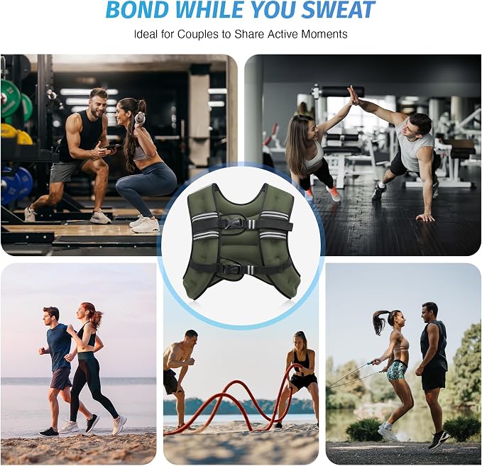 ZELUS Weighted Vest, 6lb/8lb/12lb/16lb/20lb/25lb/30lb Weight Vest - Image 5
