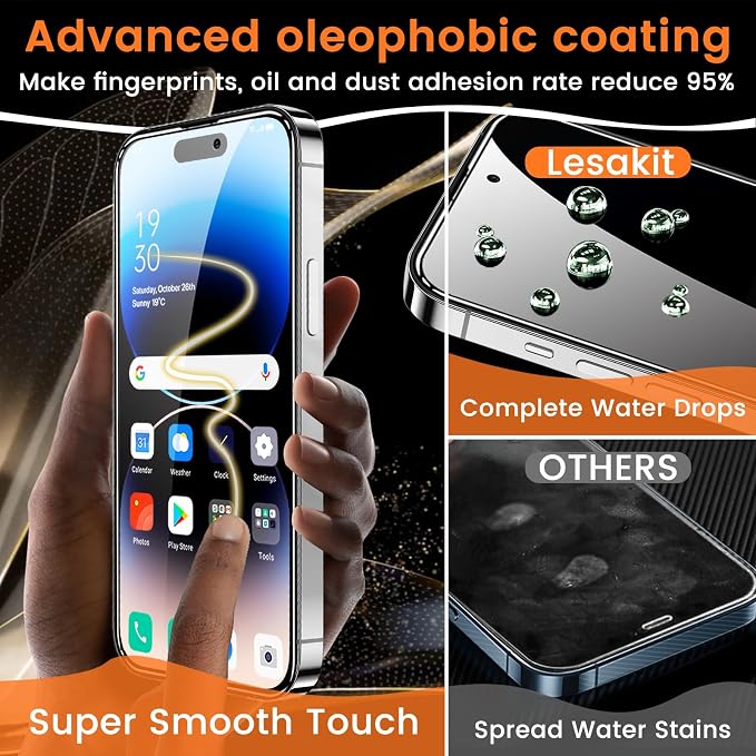 Lesakit 3+3 Pack Privacy Screen Protector - Image 6