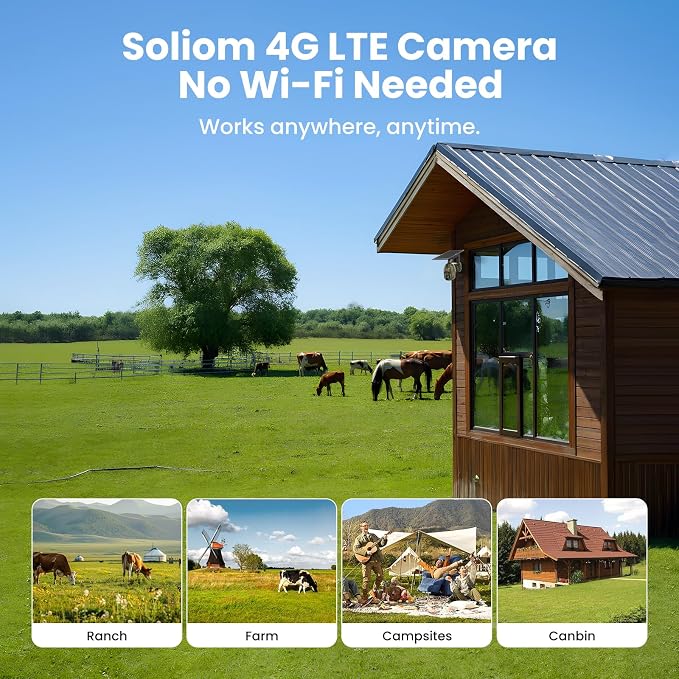SOLIOM S600 4G LTE Cellular Security Cameras Wireless Outdoor, Solar Security - Image 2