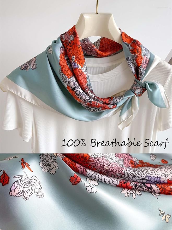 Silky Scarf for Women Lightweight Satin Bandanas Neck Hair Wrap For Sleeping - Image 3