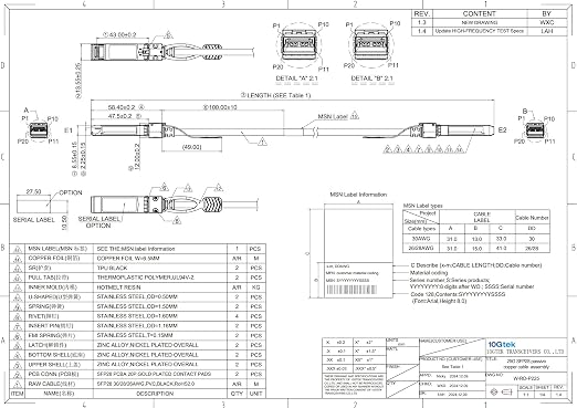 10Gtek 25G SFP28 SFP+ DAC Cable - Image 5