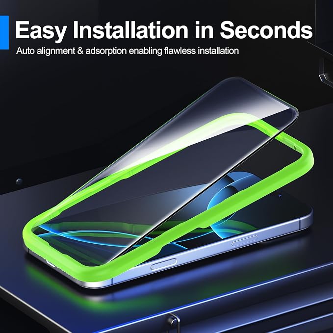 Ailun 3 Pack Screen Protector for iPhone 16 Pro + 3 Pack Camera Lens Protector - Image 6