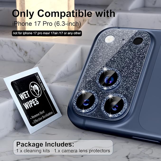 Choiche Compatible for iPhone 17 Pro Camera Lens Protector, Bling Camera Cover - Image 2