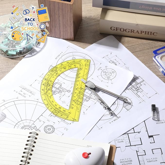 EBOOT Student Geometry Math Set, Drawing Compass and 6 Inch Swing Arm - Image 3