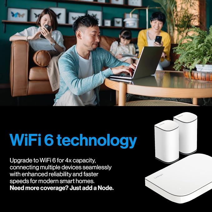 Linksys Multi-gig Micro Mesh WiFi 6 System | Connect 100+ Devices | Up to 5 - Image 5