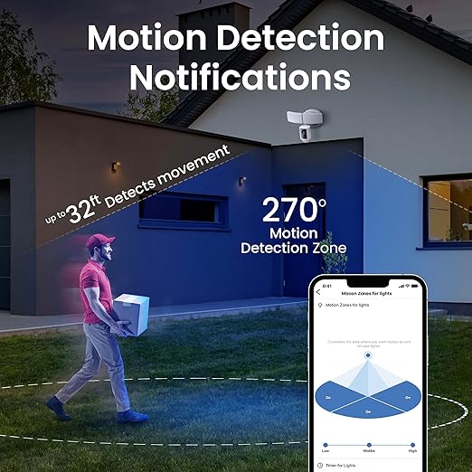 Feit Electric Smart WiFi Floodlight Security Camera, 5000 Lumens, 1080p HD - Image 5